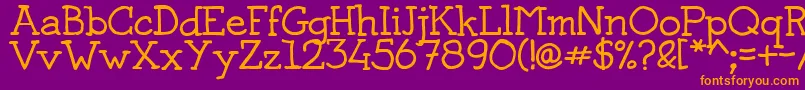 JosschriftSerif Font – Orange Fonts on Purple Background