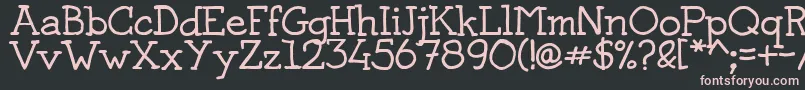 JosschriftSerif Font – Pink Fonts on Black Background