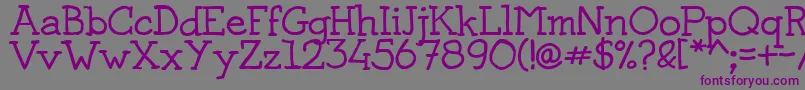 JosschriftSerif Font – Purple Fonts on Gray Background