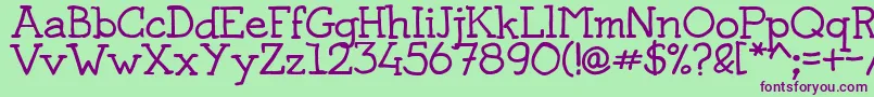 JosschriftSerif Font – Purple Fonts on Green Background