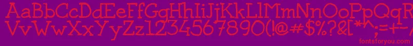 JosschriftSerif Font – Red Fonts on Purple Background