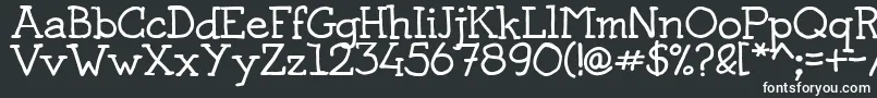 フォントJosschriftSerif – 黒い背景に白い文字