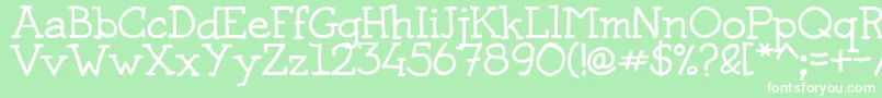 JosschriftSerif Font – White Fonts on Green Background