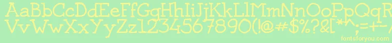 JosschriftSerif Font – Yellow Fonts on Green Background