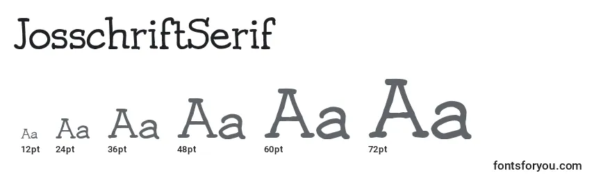 Размеры шрифта JosschriftSerif