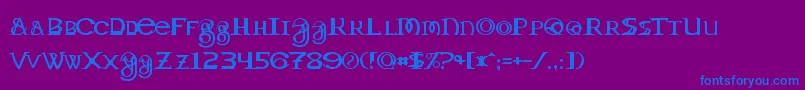Toril-fontti – siniset fontit violetilla taustalla