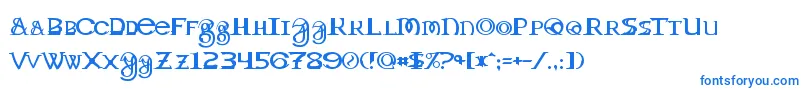 Toril Font – Blue Fonts on White Background
