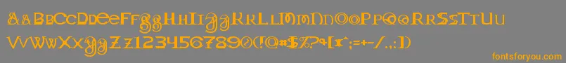 Toril Font – Orange Fonts on Gray Background