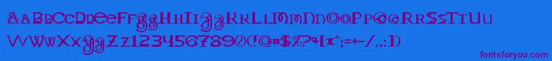 Toril Font – Purple Fonts on Blue Background