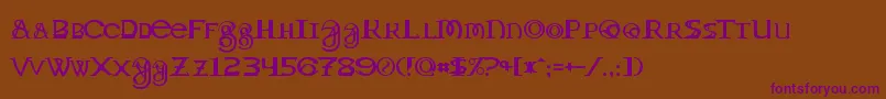 Toril Font – Purple Fonts on Brown Background