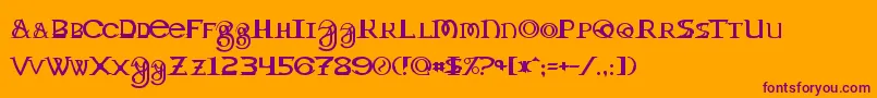 Toril Font – Purple Fonts on Orange Background