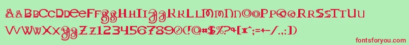 Toril Font – Red Fonts on Green Background