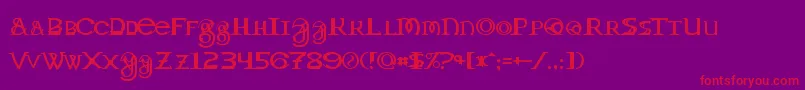 Toril Font – Red Fonts on Purple Background