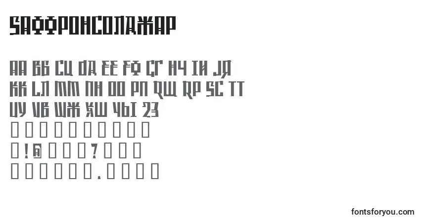 Czcionka SaffronColdwar – alfabet, cyfry, specjalne znaki