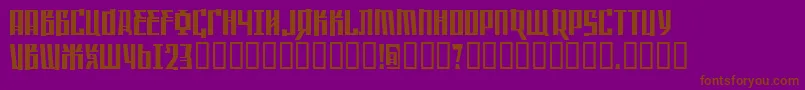 SaffronColdwar Font – Brown Fonts on Purple Background