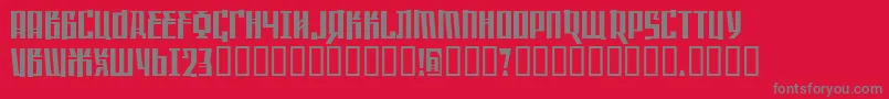 SaffronColdwar Font – Gray Fonts on Red Background