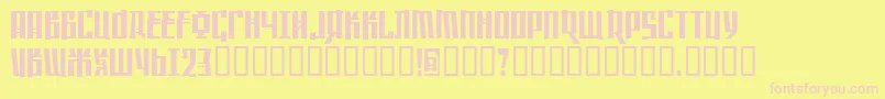 SaffronColdwar Font – Pink Fonts on Yellow Background