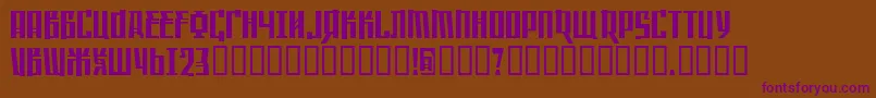 SaffronColdwar Font – Purple Fonts on Brown Background