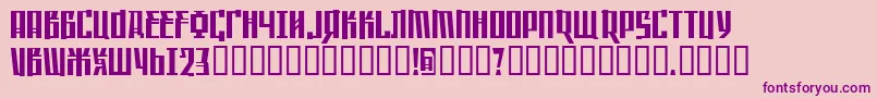 SaffronColdwar Font – Purple Fonts on Pink Background