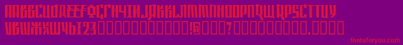 SaffronColdwar-fontti – punaiset fontit violetilla taustalla