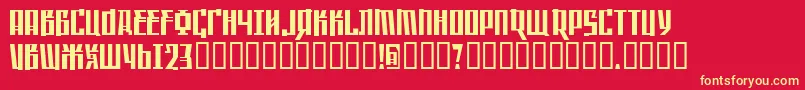 SaffronColdwar Font – Yellow Fonts on Red Background