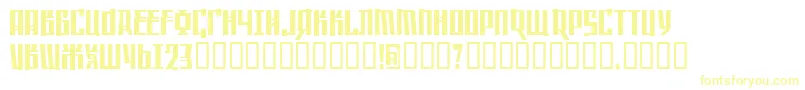 SaffronColdwar Font – Yellow Fonts on White Background