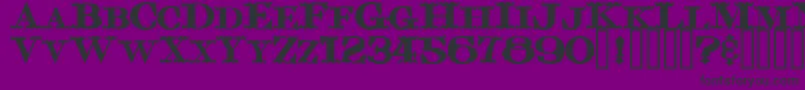 Шрифт Chickenfarm – чёрные шрифты на фиолетовом фоне
