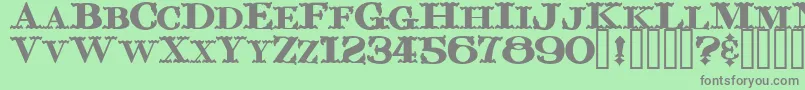 Chickenfarm Font – Gray Fonts on Green Background