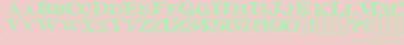 Chickenfarm Font – Green Fonts on Pink Background