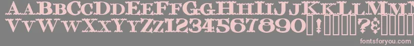 Chickenfarm Font – Pink Fonts on Gray Background