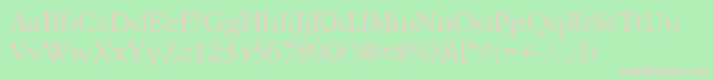 AgGaramond Font – Pink Fonts on Green Background