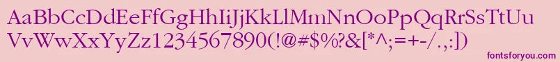 AgGaramond Font – Purple Fonts on Pink Background