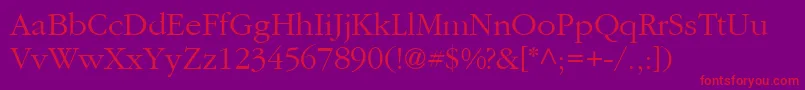 AgGaramond Font – Red Fonts on Purple Background