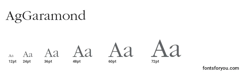 Размеры шрифта AgGaramond