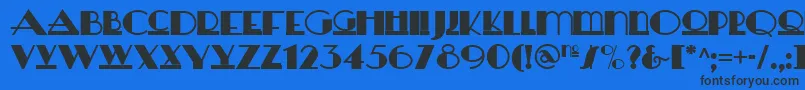 Heraldsquarenf Font – Black Fonts on Blue Background