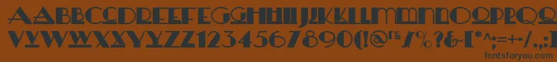 Heraldsquarenf-fontti – mustat fontit ruskealla taustalla