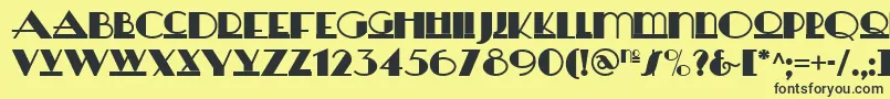 Heraldsquarenf Font – Black Fonts on Yellow Background