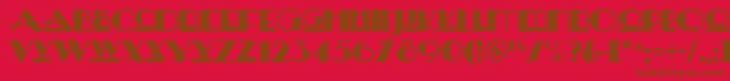 Heraldsquarenf Font – Brown Fonts on Red Background