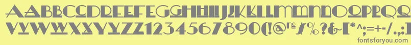 Шрифт Heraldsquarenf – серые шрифты на жёлтом фоне