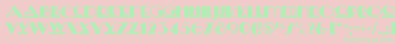 Heraldsquarenf Font – Green Fonts on Pink Background