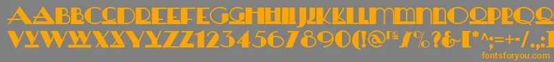 Heraldsquarenf Font – Orange Fonts on Gray Background