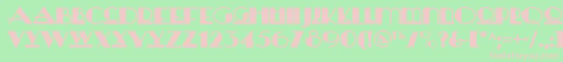 Heraldsquarenf Font – Pink Fonts on Green Background