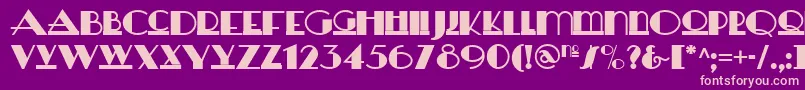 Heraldsquarenf Font – Pink Fonts on Purple Background