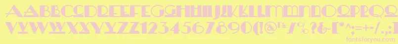 Heraldsquarenf Font – Pink Fonts on Yellow Background