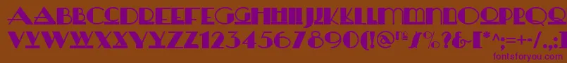 Heraldsquarenf Font – Purple Fonts on Brown Background