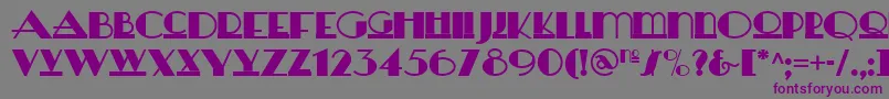 Heraldsquarenf Font – Purple Fonts on Gray Background