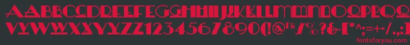 Heraldsquarenf Font – Red Fonts on Black Background