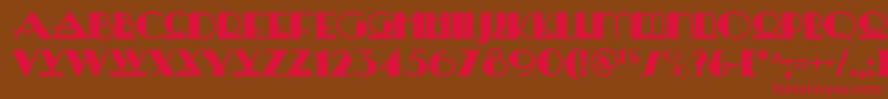 Heraldsquarenf Font – Red Fonts on Brown Background