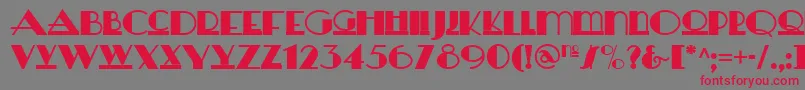 Heraldsquarenf Font – Red Fonts on Gray Background