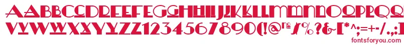 フォントHeraldsquarenf – 白い背景に赤い文字
